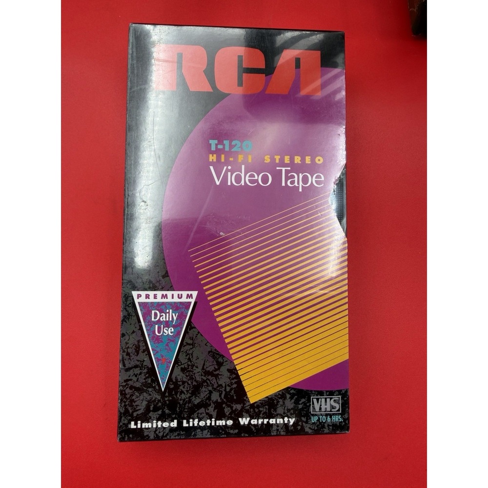RCA T-120 VHS Up To 6 Hours Hi-Fi Stereo Video Tape New Old Stock Sealed